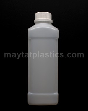 1 Litre Square Bottle, HDPE