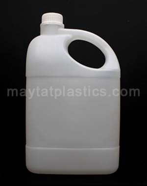 4 Litre Flat Bottle with Arc Handle, HDPE