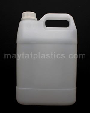4 Litre Flat Bottle with Handle, HDPE